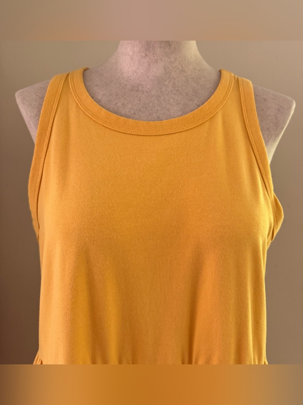 Buffalo David Bitton Yellow Sleeveless Stretch Cotton Midi Dress with Pockets XL - Picture 4 of 11